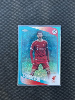 Topps Chrome Λίβερπουλ Αριθμημένες Κάρτες Szoboszlai 024/299 & Mac Allister 030/150
