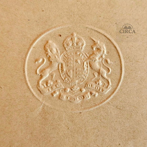 Royal Navy invitation with embossed British seal like new