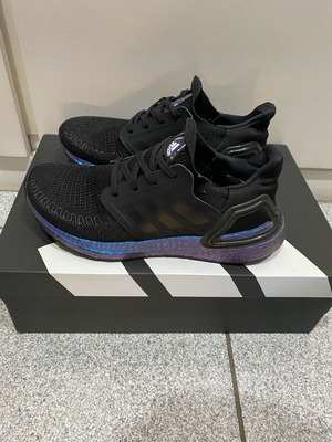 Adidas Ultraboost 20 NASA edition used black athletic shoes size 38