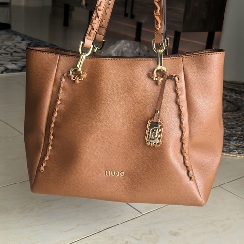 Liu Jo Milano Tote Bag New Cognac Shoulder Bag with Crossbody Strap