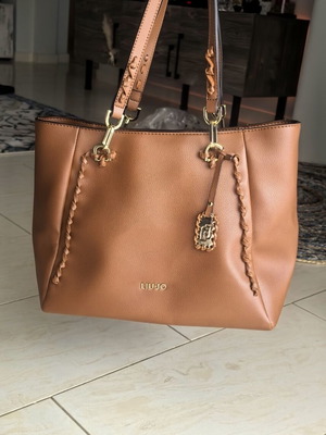 Liu Jo Milano Tote Bag New Cognac Shoulder Bag with Crossbody Strap