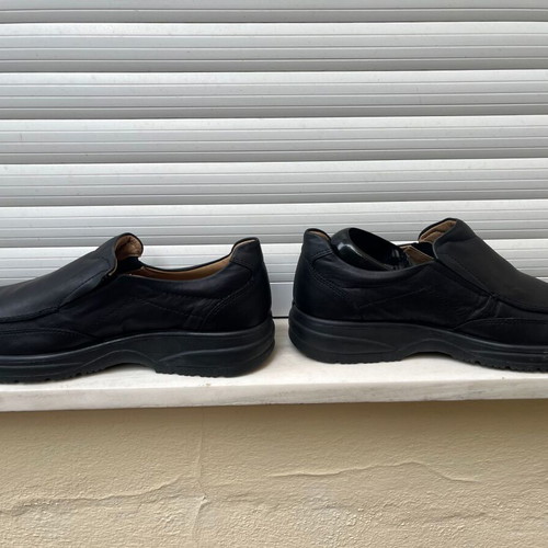 Aeropelma Leather Slip-On Shoe Black New Size 43