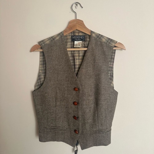 Max Mara Weekend blazer and vest size UK 12 used, grey and brown