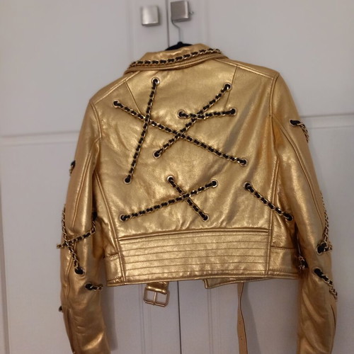 H&MOSCHINO Rock Jacket genuine leather like new, gold