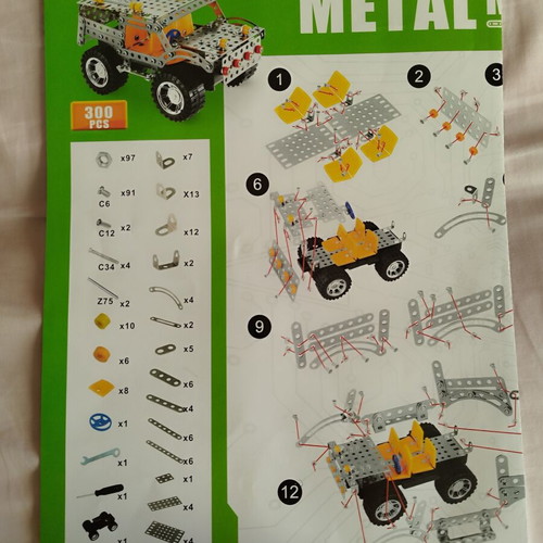 Metal Model Construction Toy Jeep