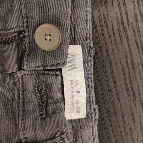 Zara boys' shorts grey like new size 116 cm for 6-year-old boy