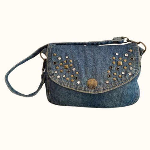 Vintage denim jeans shoulder bag STR Accessories like new, blue