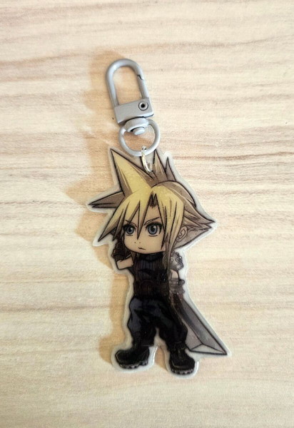 Final Fantasy - Cloud Strife - Χειροποίητo Μπρελόκ