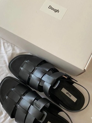 Fisherman Dough sandals new, leather, black, size 40