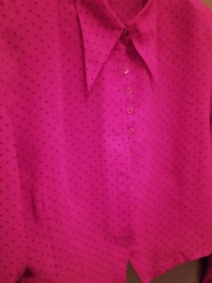 Mexx semi-transparent polka dot shirt with large collar like new