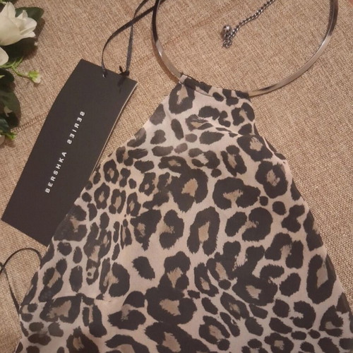 Bershka animal print dress new