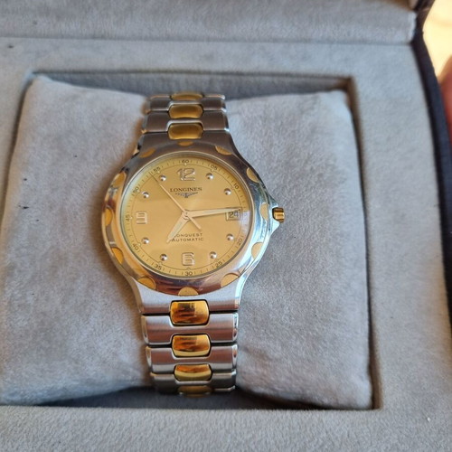 Longines Conquest Automatic watch like new, silver and gold