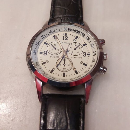 Pack of 2 wristwatches, brown and black, unisex