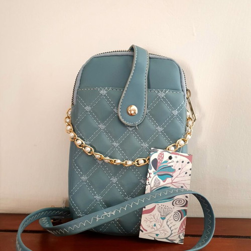 Quilted Mini Crossbody Bags New Set of 2 in Pink and Blue