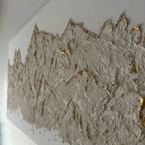 Handmade painting with gold details new