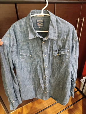 Wrangler denim shirt new, size XL, blue