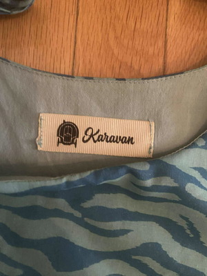 Karavan μίνι φόρεμα ζεβρέ γαλάζιου χρώματος με ζώνη like new