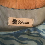 Karavan μίνι φόρεμα ζεβρέ γαλάζιου χρώματος με ζώνη like new