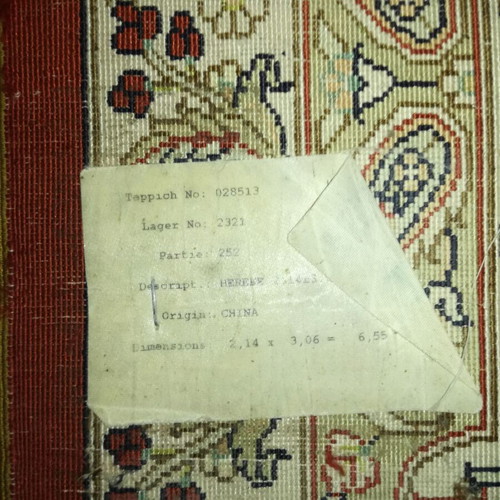 silk carpet handmade, HEREKE, in silk warp (its retail price is over 17,000) 3.06 x 2.14