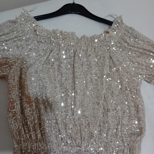 Acne Studios sequin blouse beige size M like new