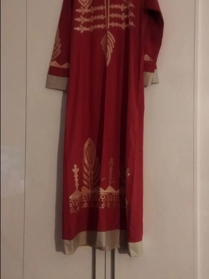 No Limit long boho dress like new, burgundy red with multicolor pattern