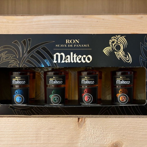 Malteco rum miniatures set of 4 50ml new, 10-25 years