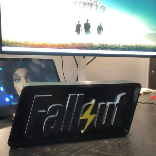 Lightbox Fallout with colorful LED and remote control, new