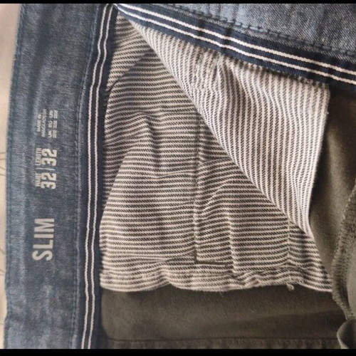 Olive W32 chino-style khaki pants slim fit like new