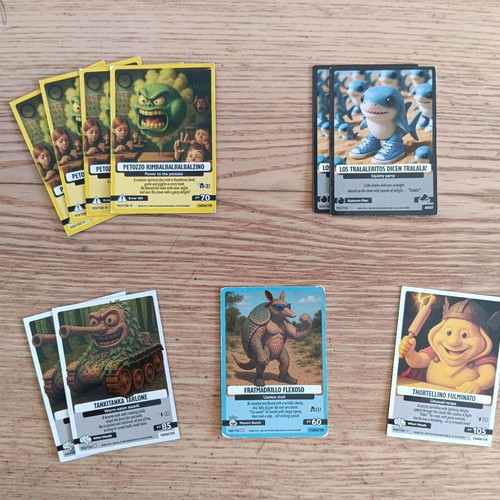 Italian Brainrot Cards used, mixed condition