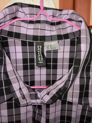 Purple checked shirt H&M Divided new, size M 38 10