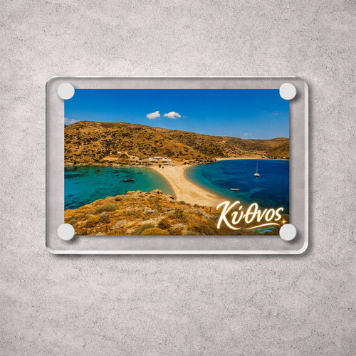 Acrylic fridge magnet 6x9cm – Kythnos, Greek Summer collection