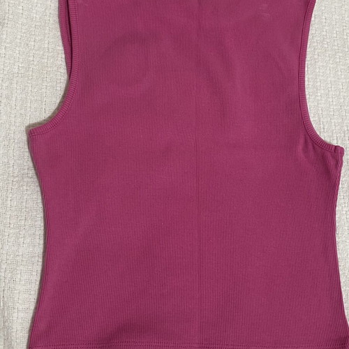 Fuchsia Top with Front Cutout Size S Like New