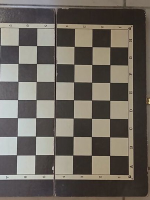 Chessboard with pieces and backgammon