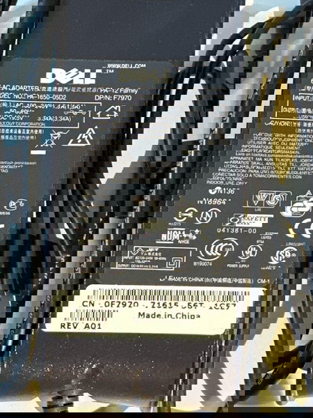 Dell AC Power Supply Adapter Black 19.5V 3.34A for Latitude Laptop (PA-1650-05D2) Original