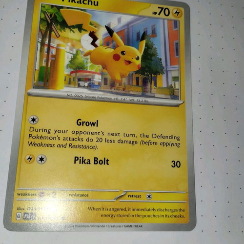 Pikachu Pokemon card like new
