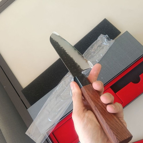 PM8 Santoku 7 Inch Japanese Style Chef Knife 3 Layers Damascus new