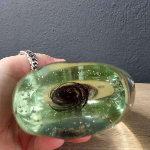 Decorative glass jellyfish paperweight presse papier new