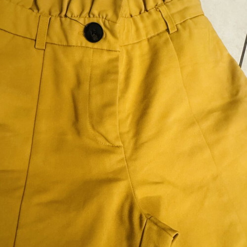 High-waist paperbag pants mustard ochre, like new, size S