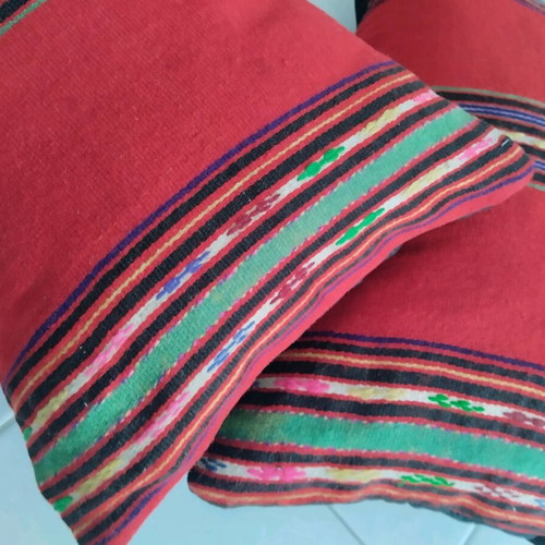 Woven pillowcases like new, 60x35 cm, traditional design