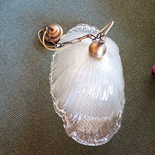Crystal ceiling light used, 57 x 35 cm