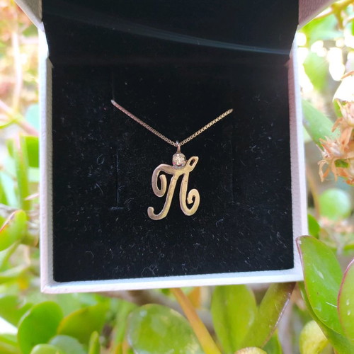 Silver 925 pendant with monogram used