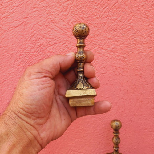 Brass finials used, solid