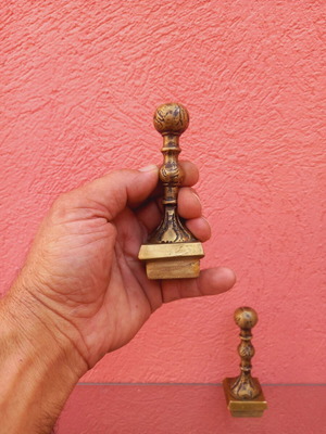 Brass finials used, solid