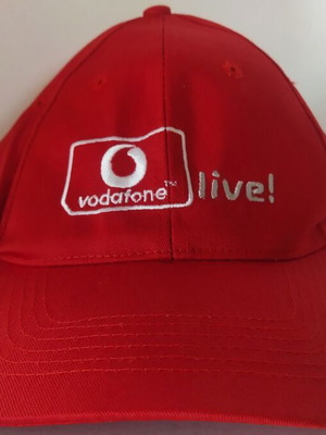 Jockey cap Vodafone S3 like new, red cotton