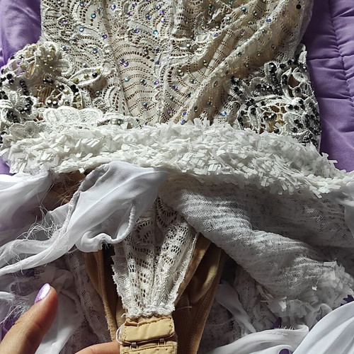 Contemporary dance belly oriental costume like new, white and red
