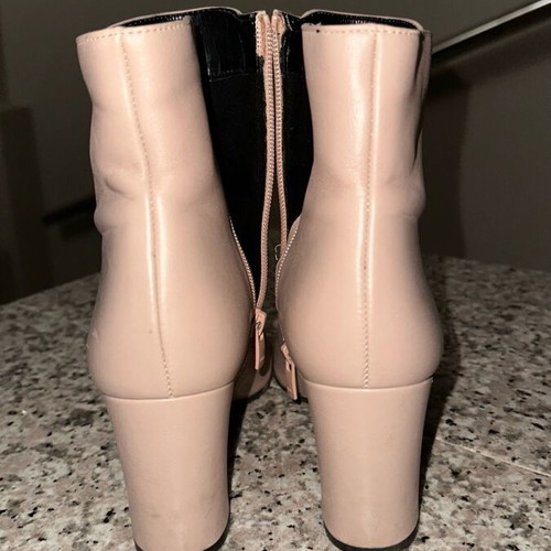 Fardoulis women's leather heeled ankle boots like new, size 37, beige