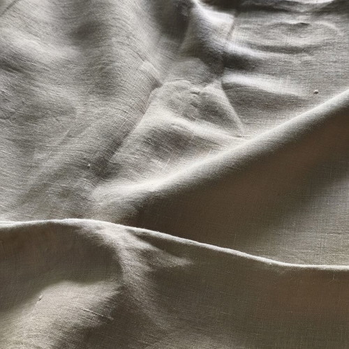 Linen and wild silk fabrics, beige and striped