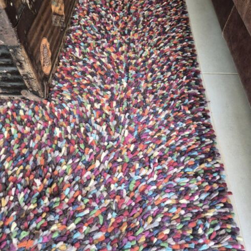 IKEA handmade rug, long pile