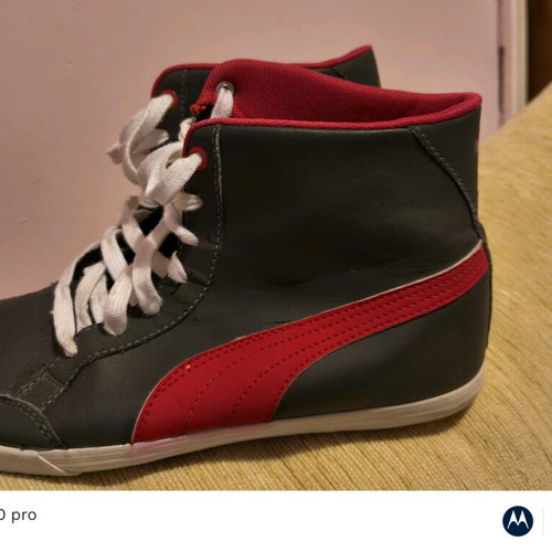 Puma athletic boots used, size 38, black and pink