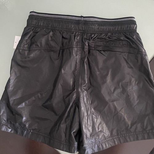 Calvin Klein Small men's swim shorts black with silver and double waistband new